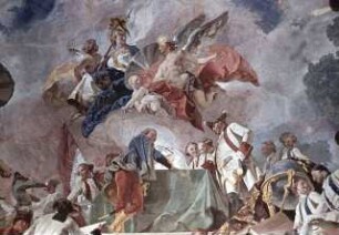 Allegorie des Krieges und Darstellung der österreichischen Militärmacht während des 7-jährigen Krieges