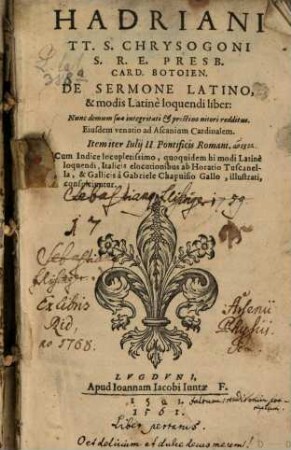De sermone latino et modis latine loquendi