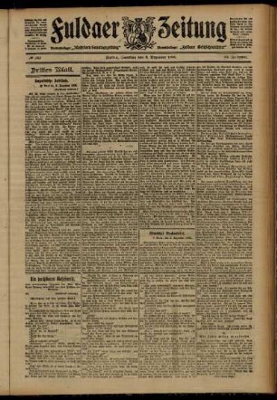 Dritte Ausgabe vom Samstag, den 08. Dezember 1906.