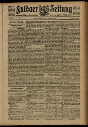 Dritte Ausgabe vom Samstag, den 08. Dezember 1906.