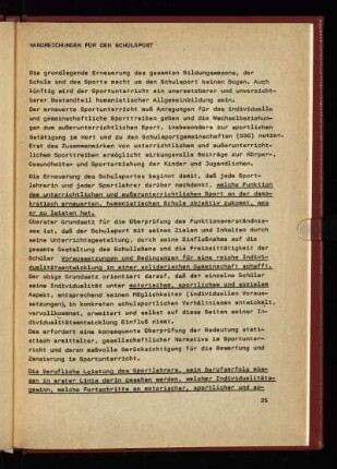 Handreichungen für den Schulsport