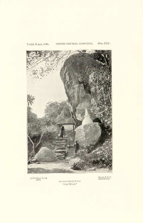 Plate XXV. North-central province. Marakkala Ulpota. "Gal Viháré".