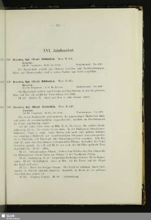 XVI. Jahrhundert