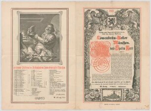 Thiersch, Friedrich von; München; Löwenbräukeller - Speisekarte mit Personalübersicht