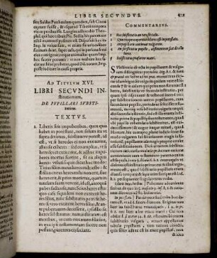 Ad Titulum XVI. - Ad Titulum XVIII.