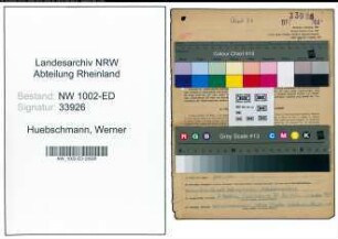 Entnazifizierung Werner Huebschmann, geb. 21.02.1900 (Studienrat)