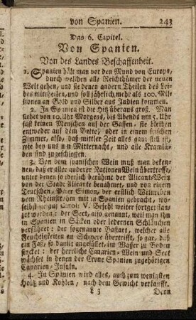 Von des Landes Beschaffenheit.