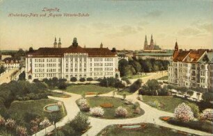 Liegnitz - Hindenburg-Platz und Auguste-Viktoria-Schule