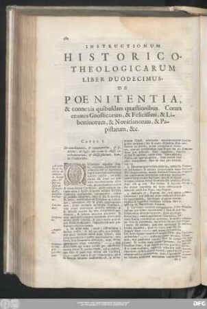 Liber Duodecimus, De Poenitentia, & connexis quibusdam quaestionibus. Contra errores Gnosticorum, & Felicissimi, & Libertinorum, & Novatianorum, & Papistarum, [et]c.