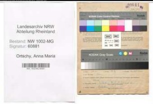 Entnazifizierung Anna Maria Ortschy , geb. 10.07.1903 ()