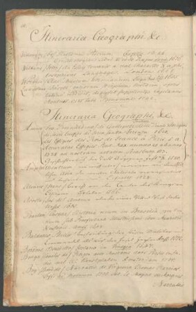 Itineraria, Geographi etc.