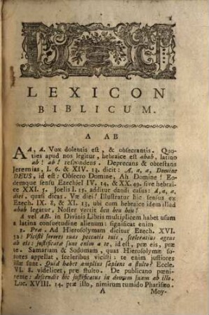 Lexicon biblicum in quo explicantur vulgatae vocabula et phrases