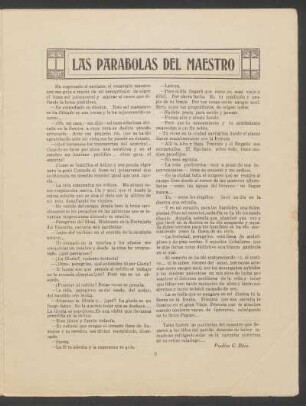 Las parábolas del maestro