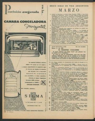 Medio siglo de vida argentina : Marzo