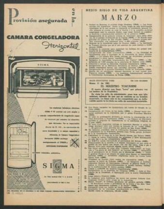 Medio siglo de vida argentina : Marzo