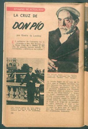La cruz de don Pío : Estampas de actualidad