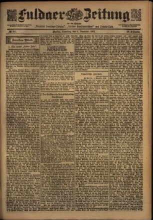 Zweite Ausgabe vom Samstag, den 06. Dezember 1902.