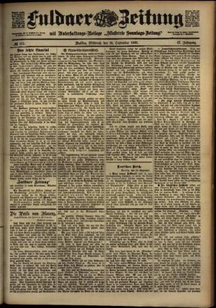 Ausgabe vom Mittwoch, den 26. September 1900.