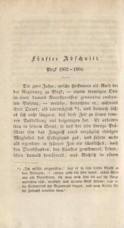 Fünfter Abschnitt. Plozk 1802-1804