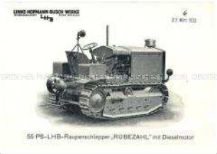 55 PS-LHB-Raupenschlepper "Rübezahl" mit Dieselmotor