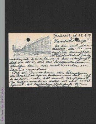 Postkarte von Elisabeth Altmann-Gottheiner an Helene Lange