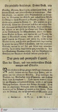 Das zwey und zwanzigste Capitel: Von der Beute, und von militarischen Belohnungen und Strafen