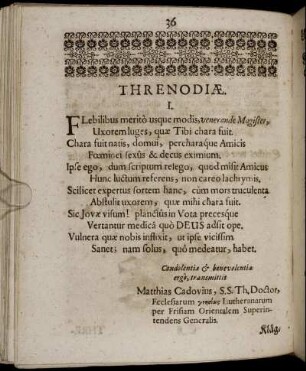 Threnodiae I. - VII.