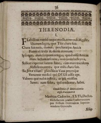 Threnodiae I. - VII.