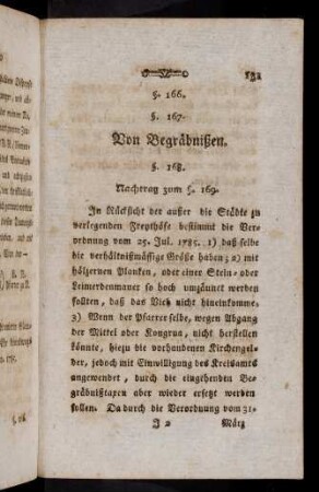 131-133, Von Begraebnissen