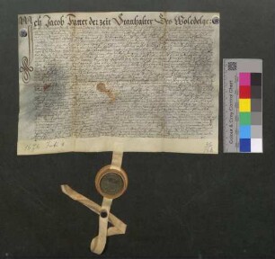 Balthasar Wackermann wird der jurististischen Fakultät Freiburg 100 Gulden Kapital, verzinslich mit 5 Gulden, schuldig.
