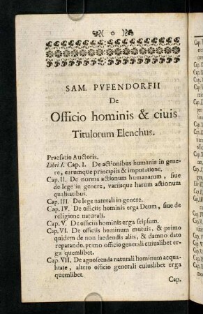 Titulorum Elenchus