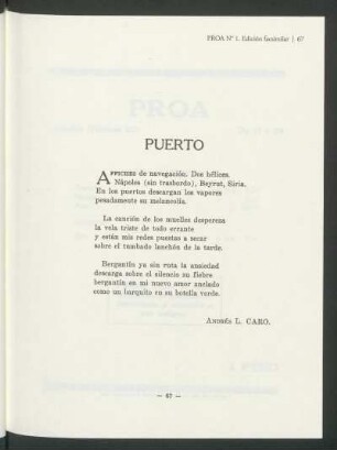Puerto : [Verso]
