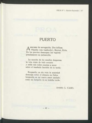 Puerto : [Verso]