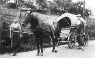 Steina. Holländermühle, Brotwagen des Müllers, Repro