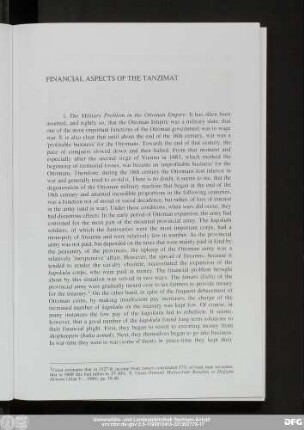 Financial Aspects Of The Tanzımat