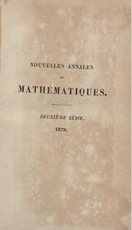 37: Nouvelles annales de mathématiques