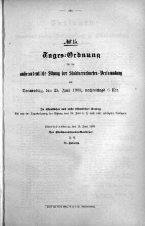 Tages-Ordnung. No. 15 (299-300), 25. Juni 1908