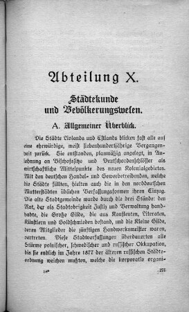 A. Allgemeiner Überblick.