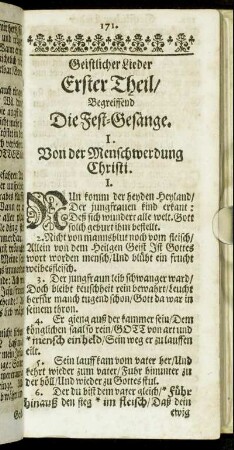 I. Von der Menschwerdung Christi. I. - III.
