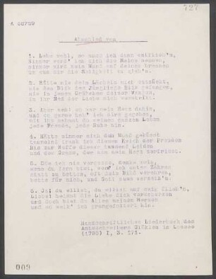 Liedbeleg: Abschied von
