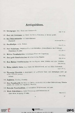 Antiquitäten (Nr. 136-325)