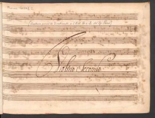 6 Overture de Divertimenti a due Violini, Viola, e Basso Del Sign: Zani