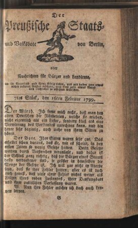 7tes Stück, den 16ten Februar 1799
