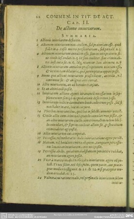 Cap. II. De actione iniuriarum
