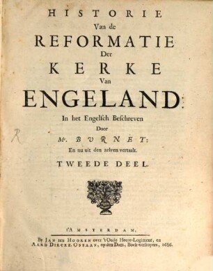 Historie Van de Reformatie der Kerke Van Engeland, 2