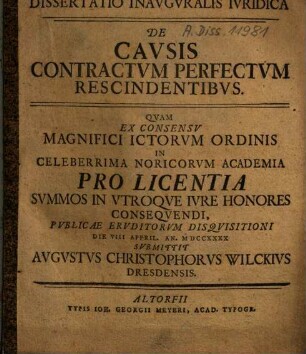 De causis contractum perfectum rescindentibus