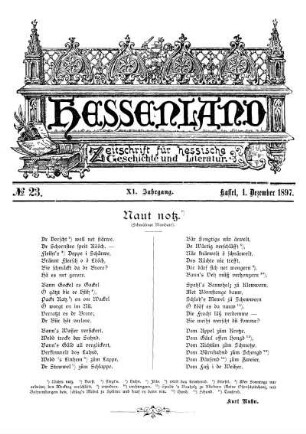 No. 23, 1. Dezember 1897