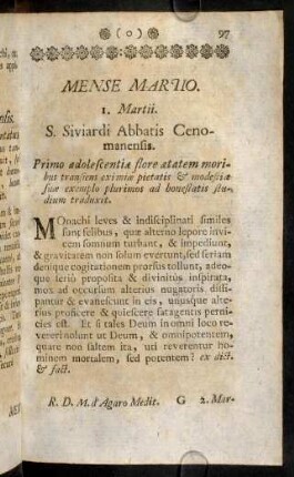 97-118, Mense Martio