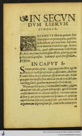 In Secundum Librum Scholia