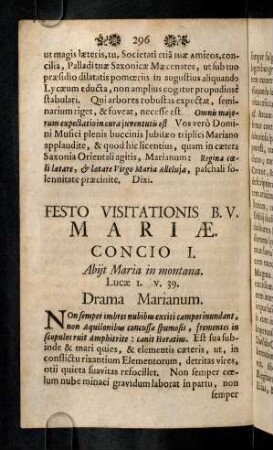 296-343, Festo Visitationis B. V. Mariae